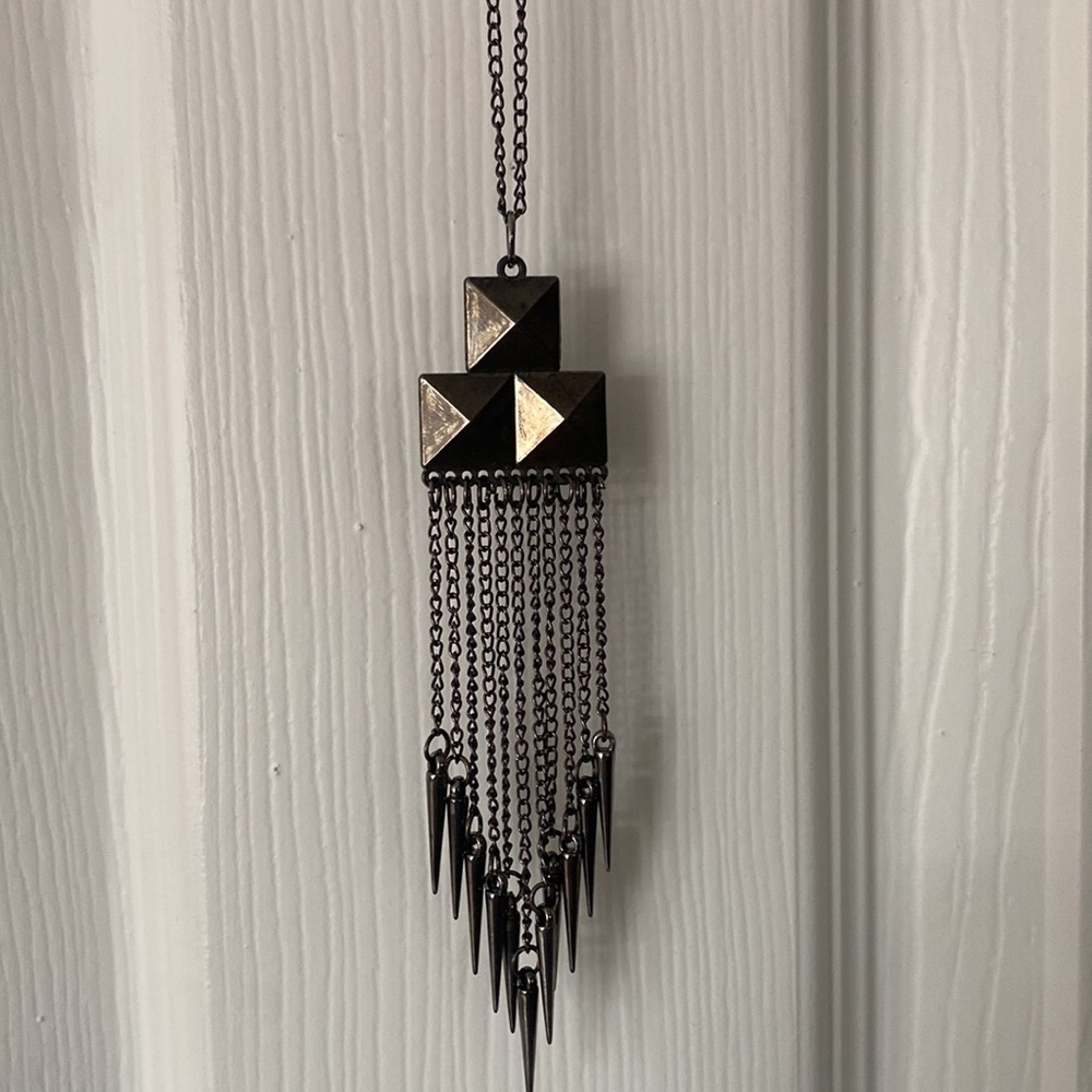 Set of 3 Long Necklaces - all metal in different tones